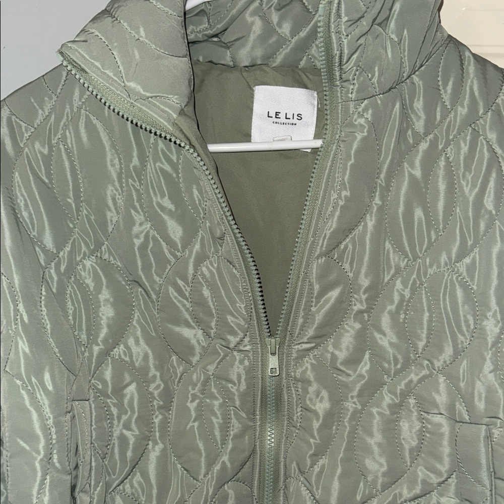 Le lis Green Quilted Cropped Jacket - Picture 6 of 10